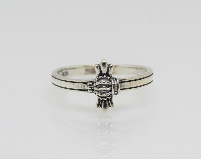 Vintage Sterling Silver Medieval Cross Ring Size 7