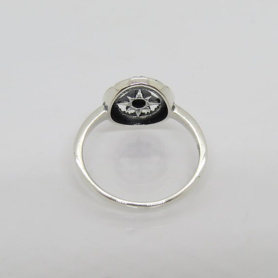 Vintage Sterling Silver Compass Ring Size 7 - image 2