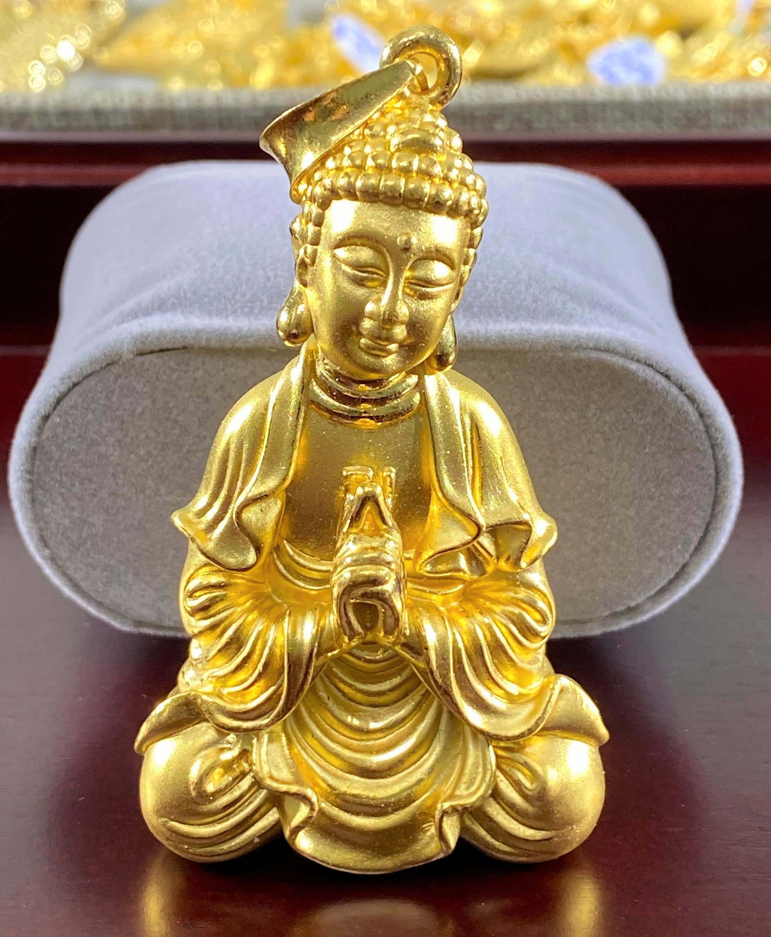 24K 9999 Pure Gold 3D BUDDHA Vintage Pendant. 20.8grams Etsy Denmark