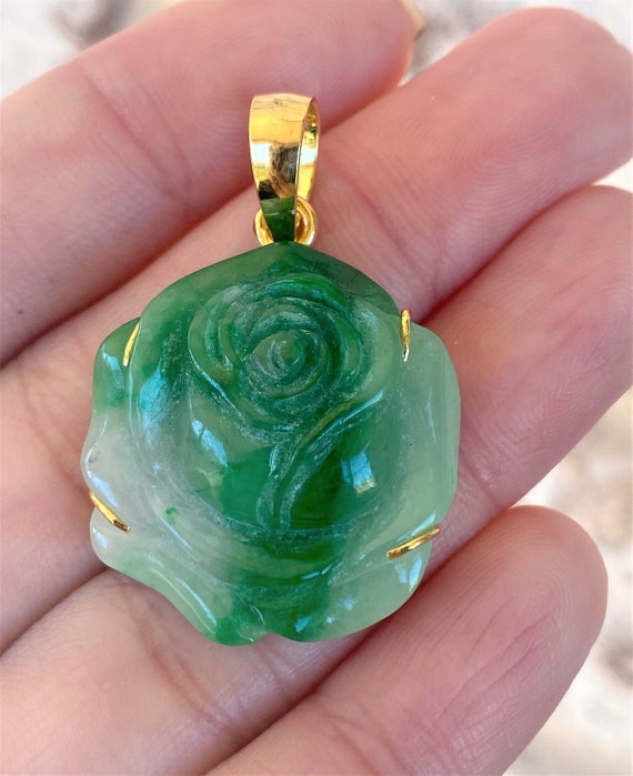 Jadeite Jade Rose Flower 