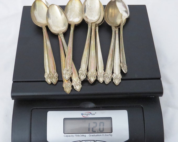 Set of 13 Vintage Lunt Sterling Silver Spoons 5 6/8''