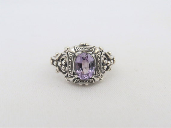 #326 LAB ALEXANDRITE ANTIQUE NOUVEAU DESIGN 925 STERLING SILVER RING SIZE 7.75 #326 LAB ALEXANDRITE ANTIQUE NOUVEAU DESIGN 925 STERLING SILVER RING SIZE 7.75