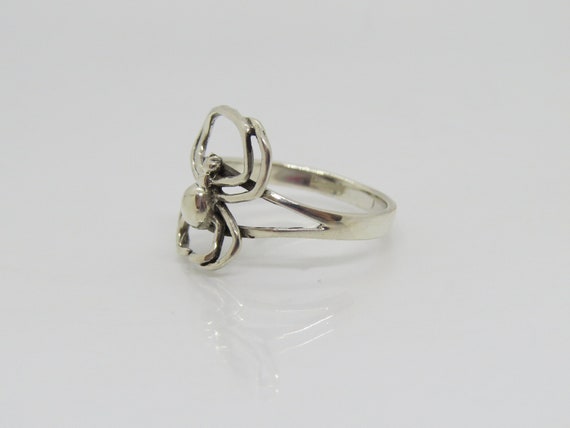 Vintage Sterling Silver Spider Ring Size 9 - image 3