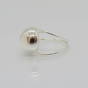 Vintage Sterling Silver Ball Ring Size 10