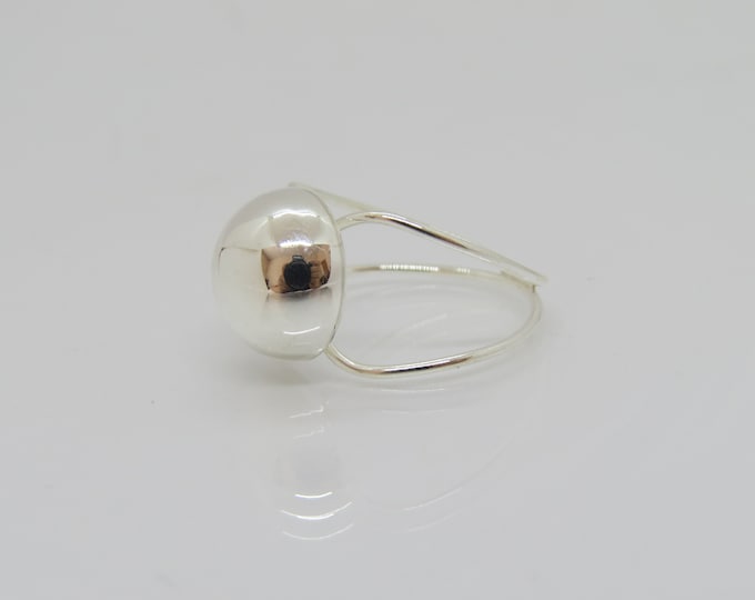 Vintage Sterling Silver Ball Ring Size 10