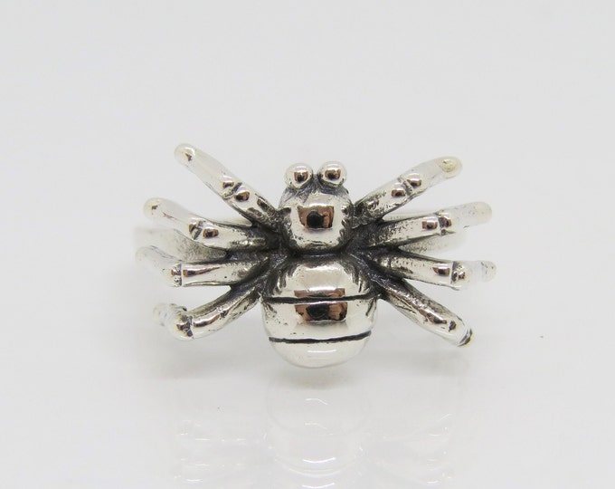 Vintage Sterling Silver Spider Ring Size 8