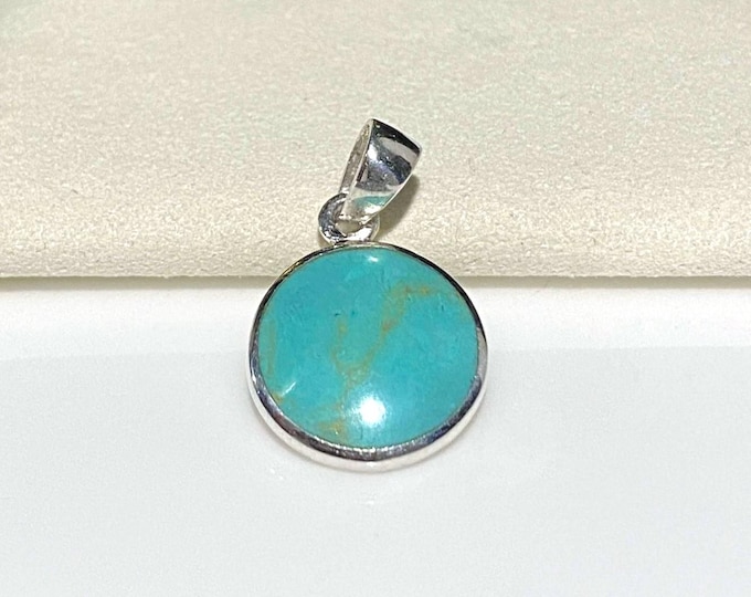 Vintage Sterling Silver Turquoise Pendant