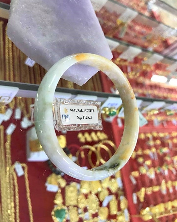 Translucent Natural Green, White, Orange Jadeite … - image 8