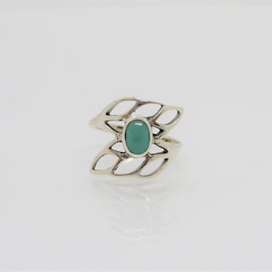 Vintage Sterling Silver Turquoise Ring Size 6