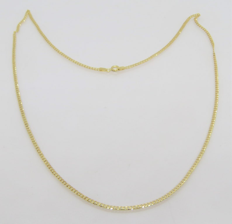 Vintage 14K Solid Yellow Gold Cuban Link Chain Necklace - Etsy