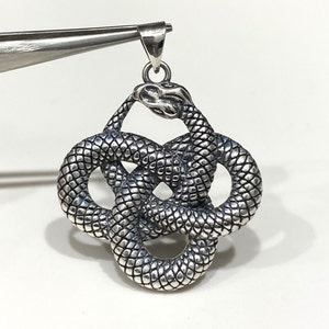 Sterling Silver .925 Snake Pendant.