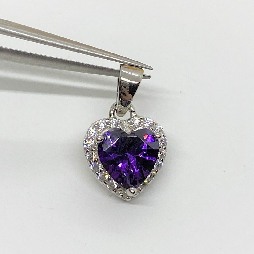 Buy Vintage Sterling Silver Heart Cut Amethyst White Topaz  Online in India