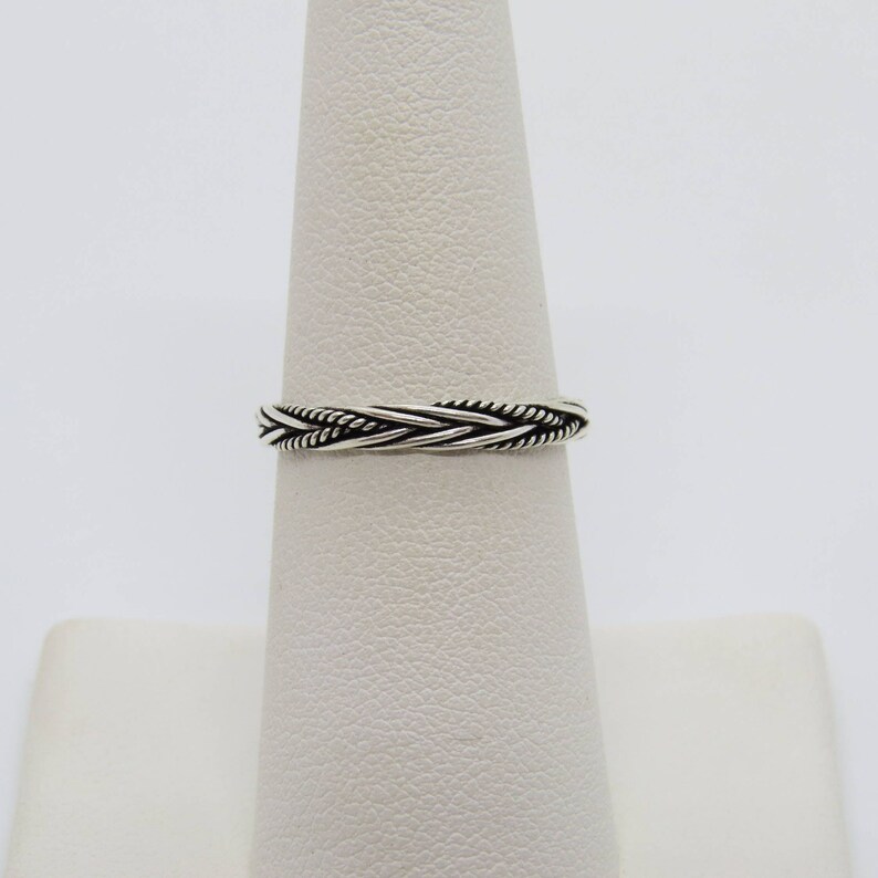 Vintage Sterling Silver Twisted Rope Band Ring Size 7 - Etsy
