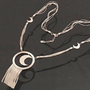 Vintage 18K 750 Solid White Gold Six Strands Snake Chain 18&#39;&#39; Length