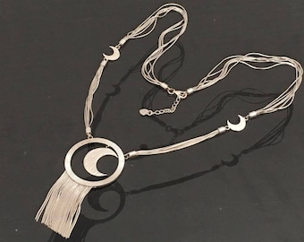 Vintage 18 kt 750 massief witgoud zes strengen slangenketting: 18'' lengte