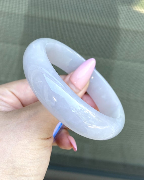 Translucent Natural Lavender, White Jadeite Jade V