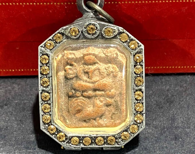 Antique Vintage LP Parn wat Bangnomko Silver Case Pendant