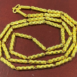 Vintage 23K 980 Pure Gold Balls Link Chain Necklace 18&#39;&#39;