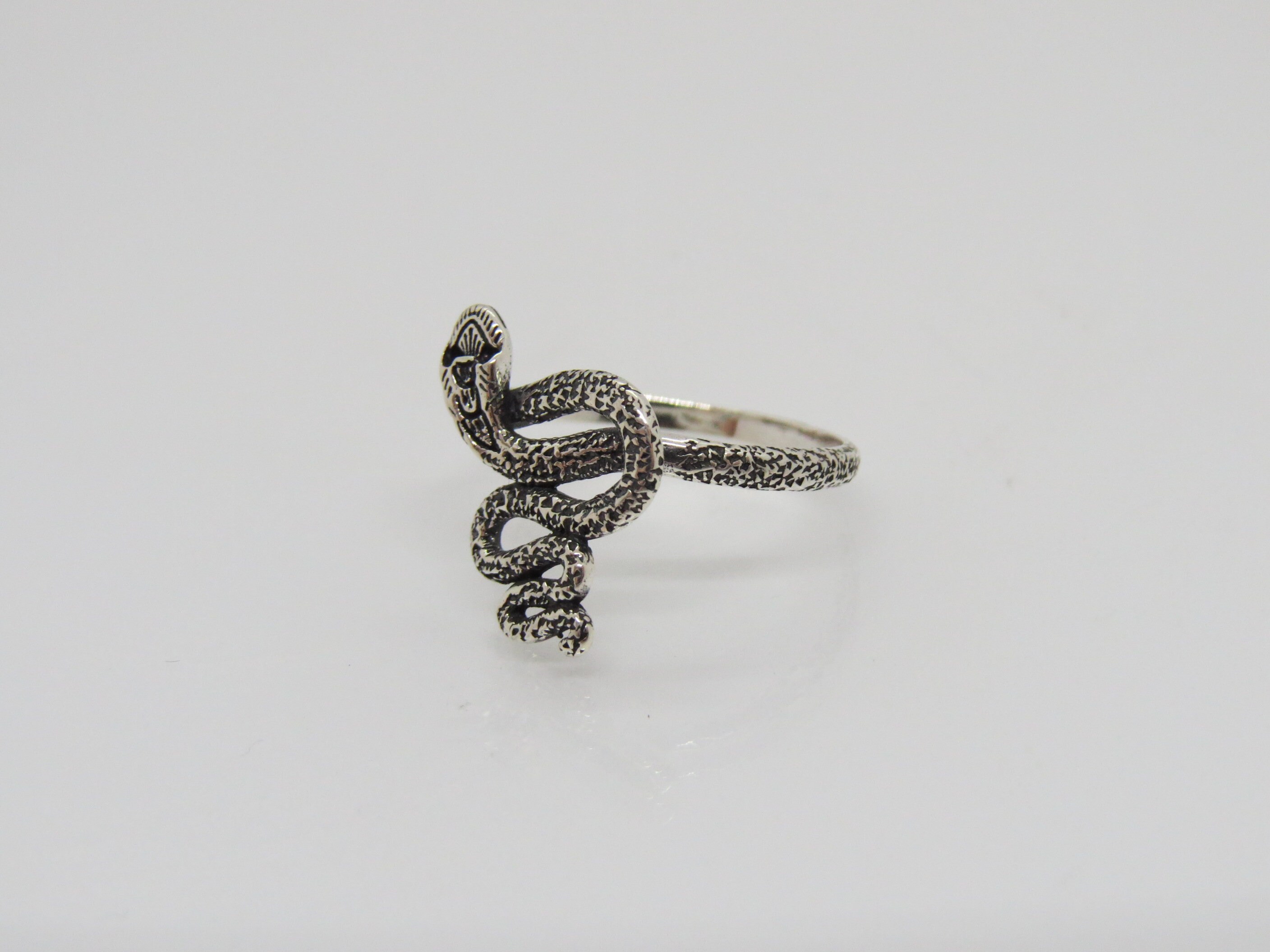 Bague Serpent Argent Sterling Vintage Taille 53 – Usure D’âge, Réparable Facilement