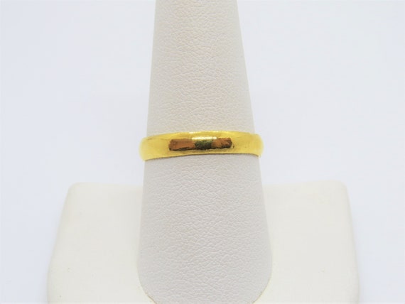 Vintage 24K 9999 Solid Gold Wedding Band Ring Siz… - image 3