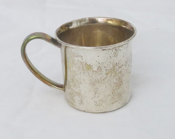 Vintage Baby Cup Lunt Sterling Silver Monogrammed meagan Etsy