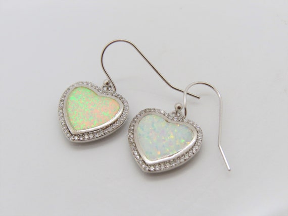 Boucles D'oreilles Pendantes En Argent Avec Topaze Blanche - Neuf Sans Emballage - Très Belles !