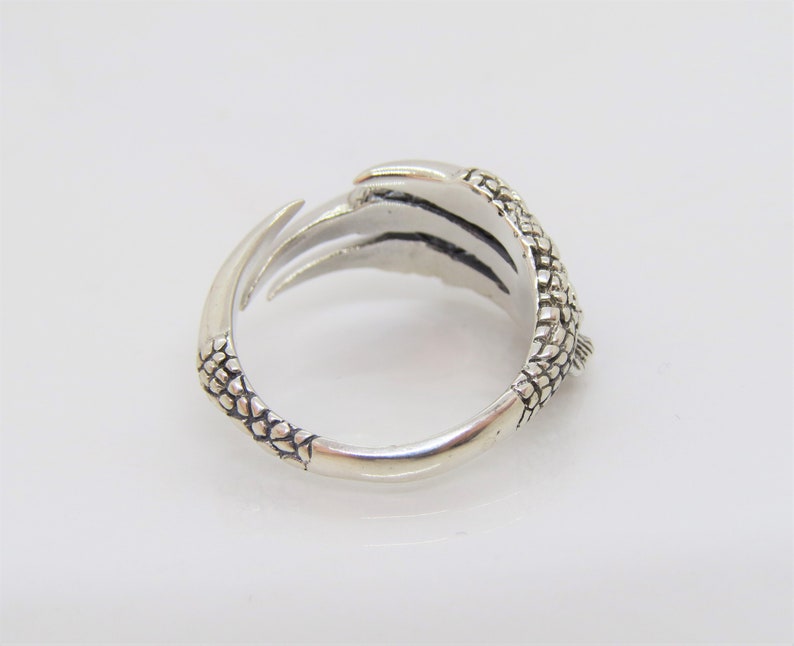 Vintage Gothic Sterling Silver Claw Ring Size 9