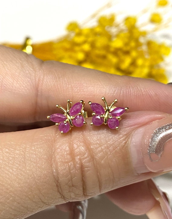 Chiodini Farfalla Ricambio Gioielli Jewellerybox Orecchini A Bottone Con Chiusura A Farfalla In - Lotti Ingrosso, Ricambio Argento Sterling Placcato Oro Rosa