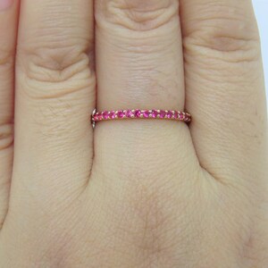 Vintage 14K Solid Yellow Gold Ruby Eternity Band Ring Size 6 - Etsy