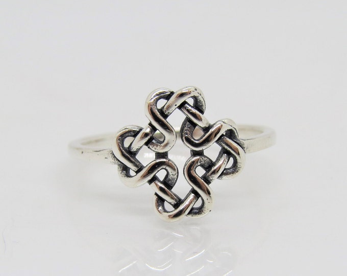 Vintage Sterling Silver Celtic Ring Size 7