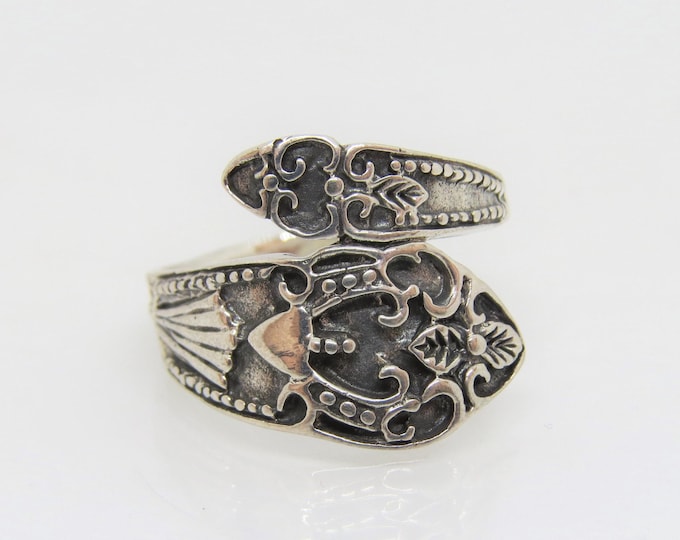 Vintage Sterling Silver Spoon Ring Size 9