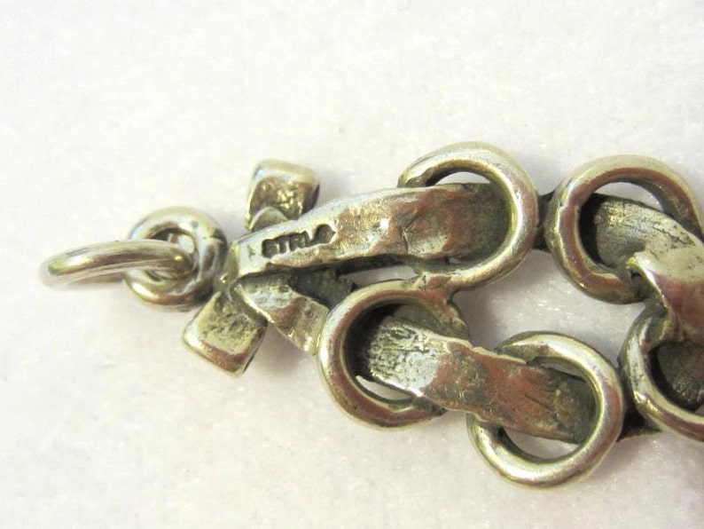 Vintage Sterling Silver Bow Ribbon Pendant Etsy