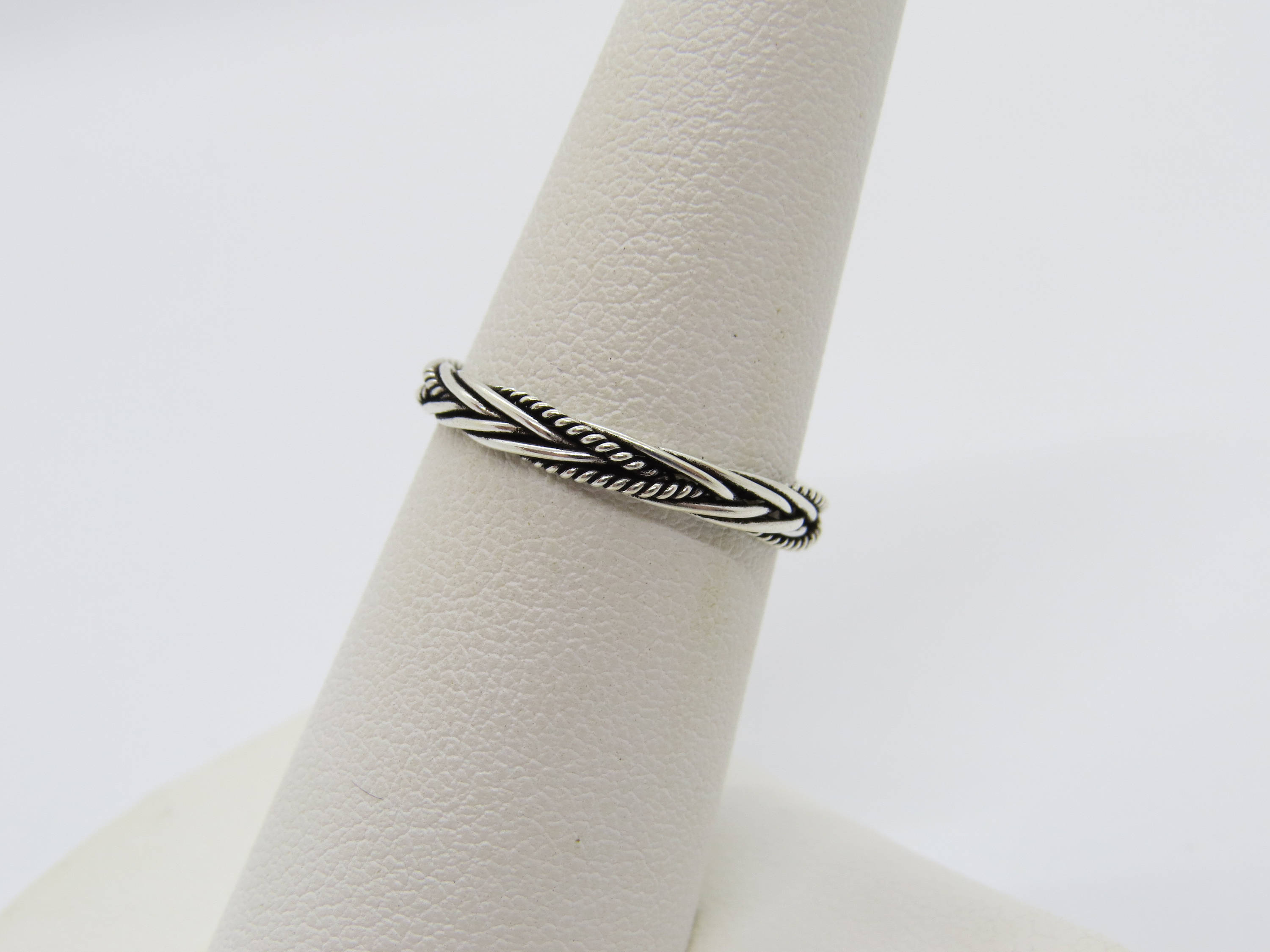 Vintage Sterling Silver Twisted Rope Band Ring Size 7 - Etsy