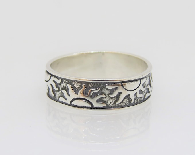 Sterling Silver Suns Band Ring Size 5