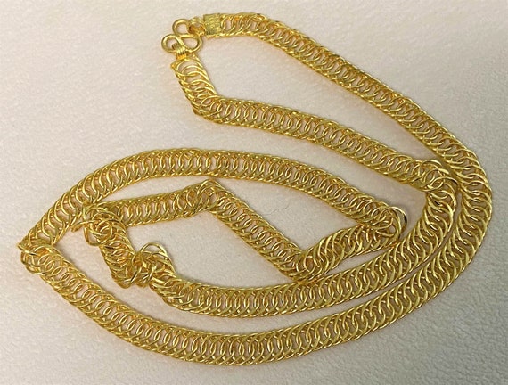 Solid Gold Cuban Link Chain Necklace - Etsy