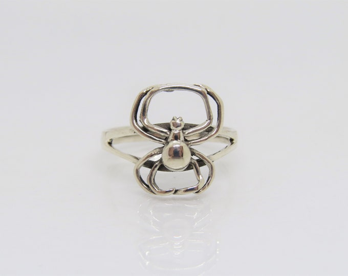 Vintage Sterling Silver Spider Ring Size 9