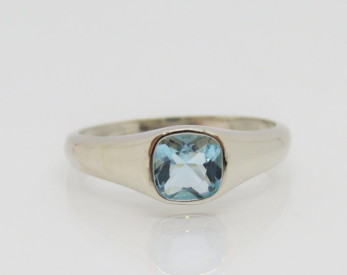 Sterling Silver Aquamarine Bold Ring.
