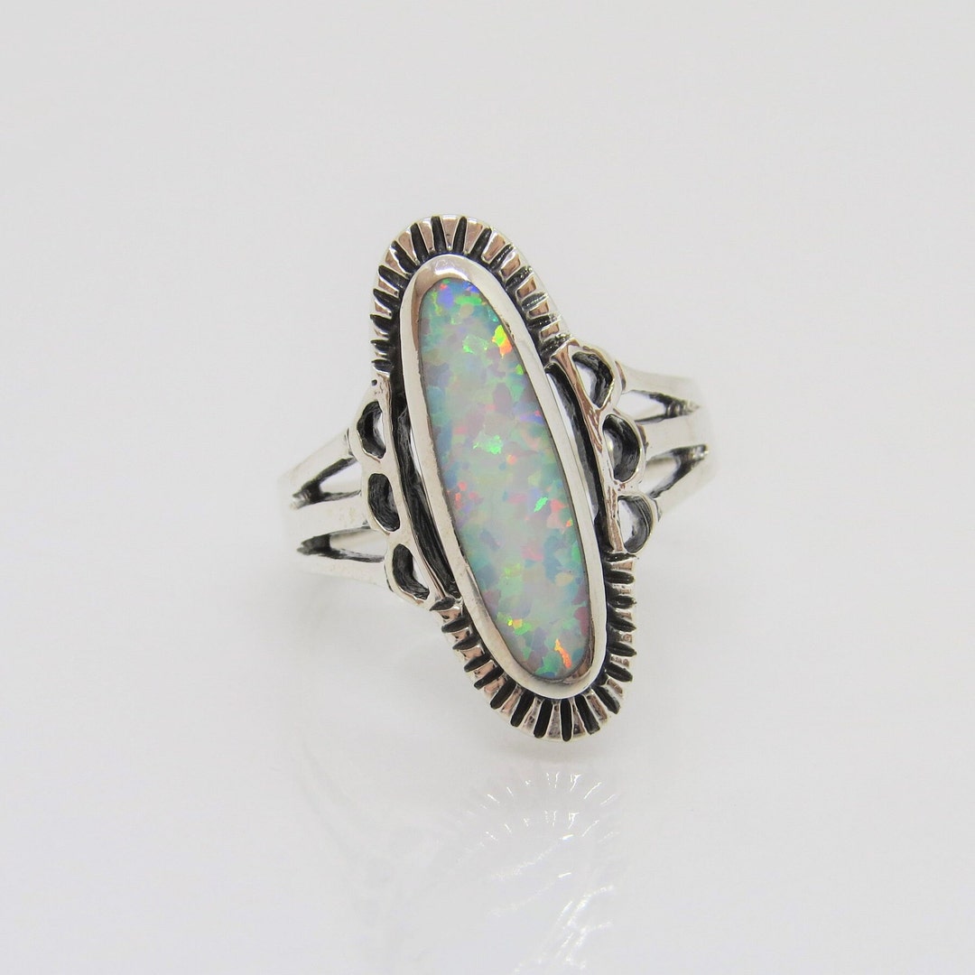 Vintage Sterling Silver Fire Opal Dome Ring Size 7 - Etsy