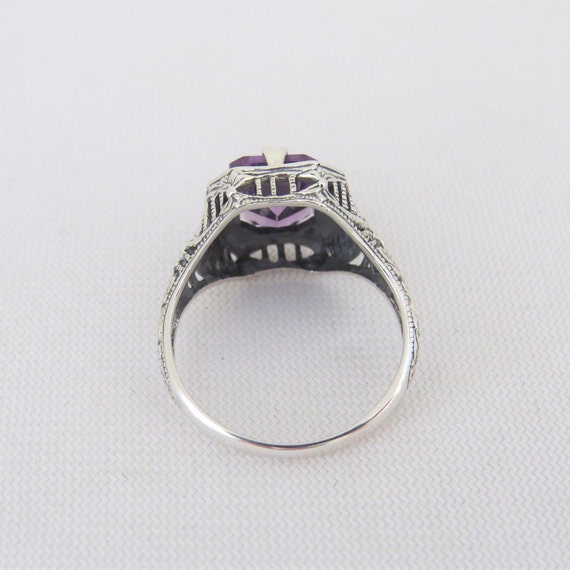 Bague Art Déco En Argent Massif Avec Alexandrite - Taille 57, Neuf Sans Emballage