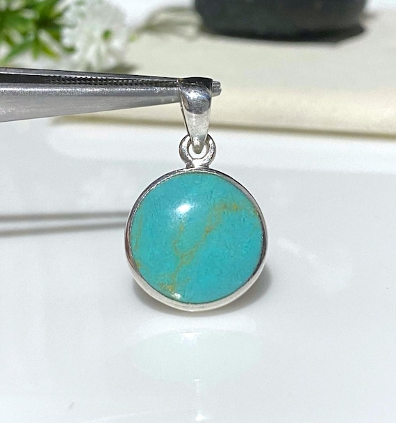 ペンダント　ネックレス　ターコイズ　スターリング　ヴィンテージ ヴィンテージ スターリングシルバー ターコイズペンダント - Etsy 日本