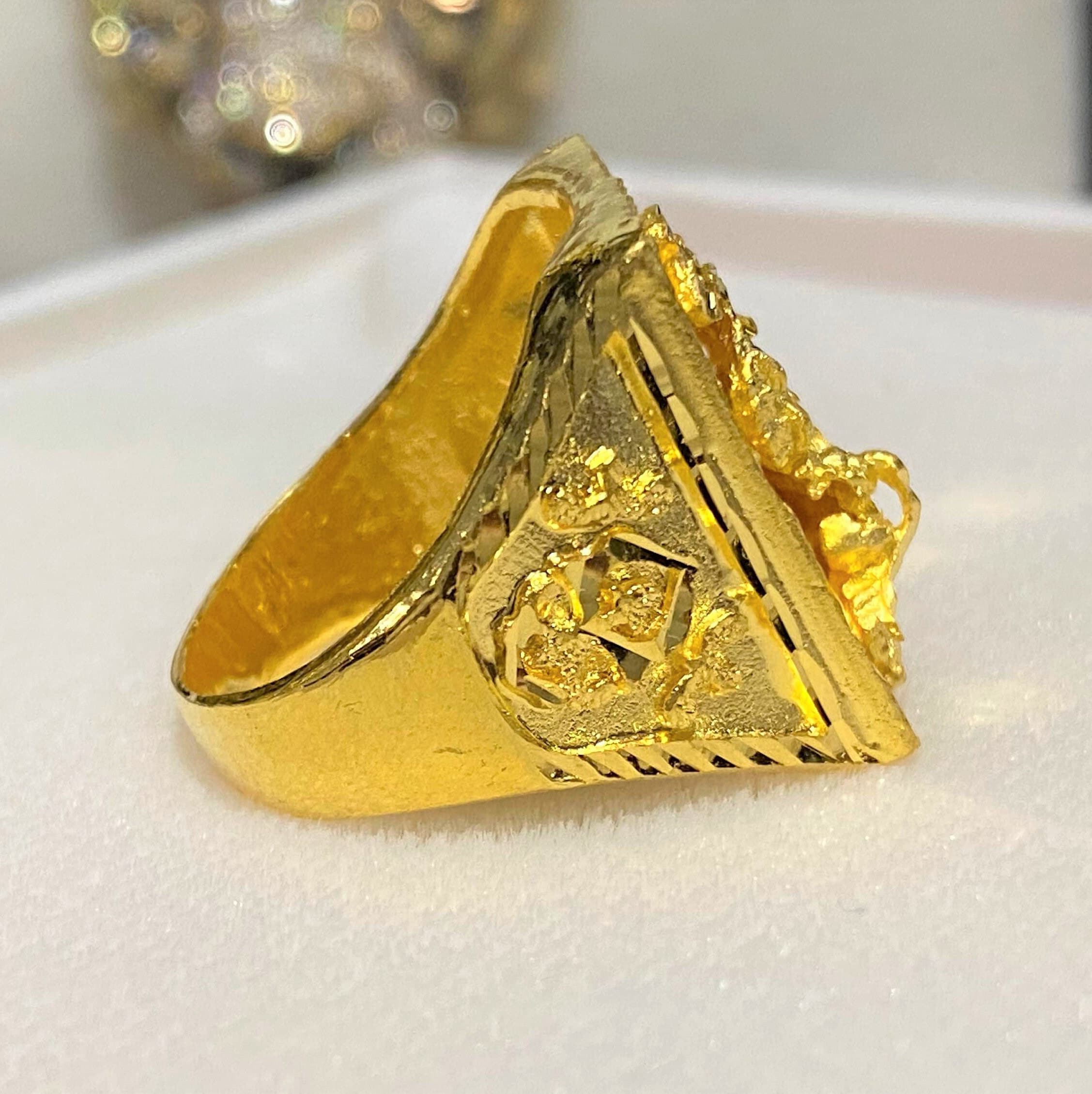 980 23K Solid Gold Dragon Rectangle Vintage Ring Size 8 - Etsy 980 23K Solid Gold Dragon Rectangle Vintage Ring Size 8 - Etsy