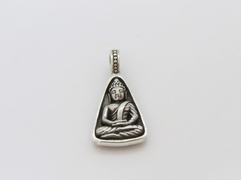 Vintage Sterling Silver Buddha Charm Pendant