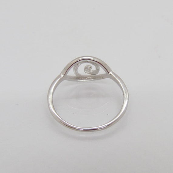 Vintage Sterling Silver Eye Evil Eye Ring Size 9 - image 2