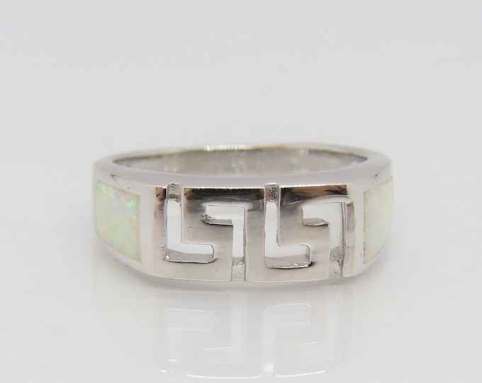Vintage Sterling Silver Fire Opal Aztec Dome Ring Size 9