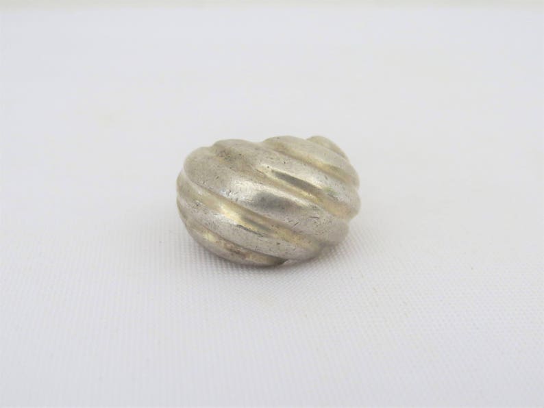 Vintage Modernist Sterling Silver Dome Ring Size 6