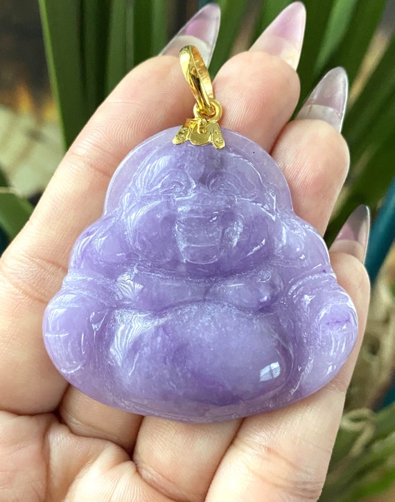 Lavender jade buddha pendant online
