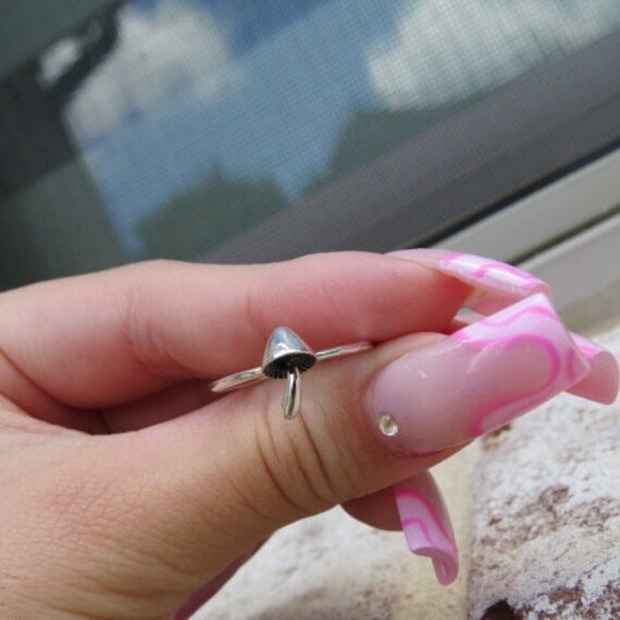 Vintage Sterling Silver Mushroom Ring. - image 5