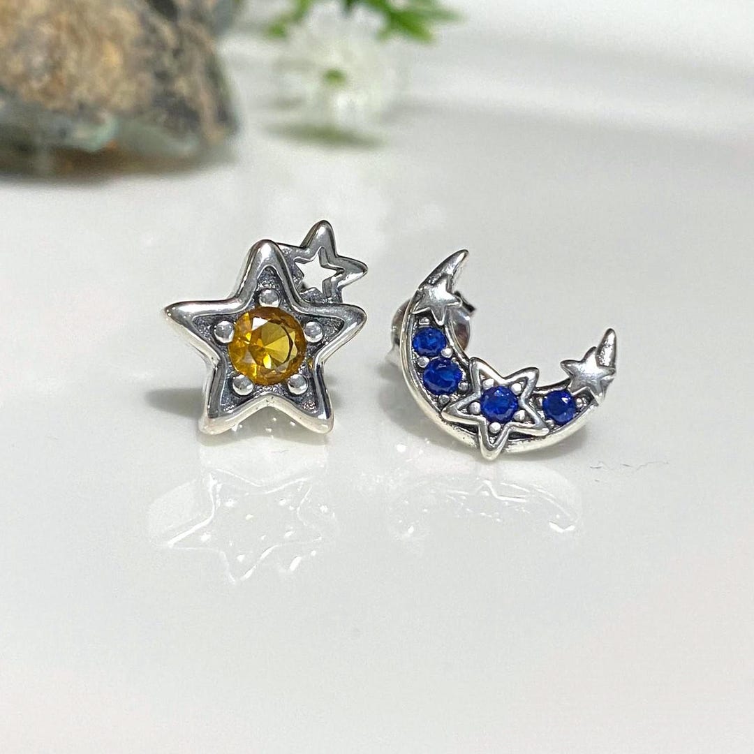 ORECCHINI IN ZAFFIRO Orecchini Blu Reale Eleganti Gioielli - Italia