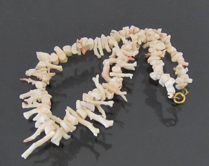 Vintage Jewelry Natural Branch Coral Chain Necklace 18'' Length