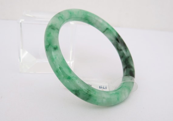 Vintage Translucent Natural Emerald Green Jadeite… - image 1